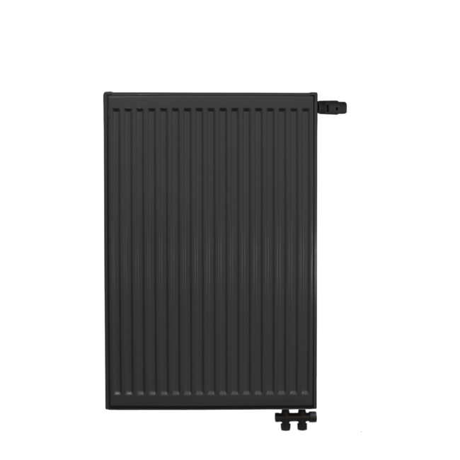  90x120 cm Type 22 - 3521 watts - ECA Panneau radiateur Compact 8 flat front - Noir mat (Ral 9005)