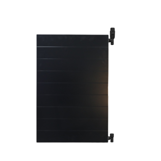 Oppio 90x120 cm Type 22 - 3521 Watt - Oppio Paneelradiator Compact 6 gegroefde voorzijde - Mat Zwart (Ral 9005)