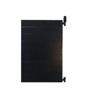 Oppio 90x120 cm Type 22 - 3521 Watt - Radiateur Oppio Panel Compact 6 rainures frontales - Noir mat (Ral 9005)