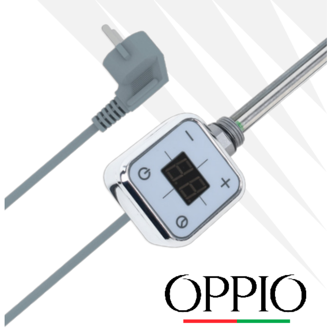  80x50 cm - Oppio Smart Digital Chroom  elektrische handdoekradiator