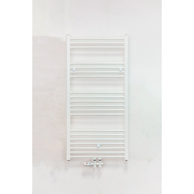  120x50 cm - 673 watts - radiateur sèche-serviettes - Blanc (Ral 9016)