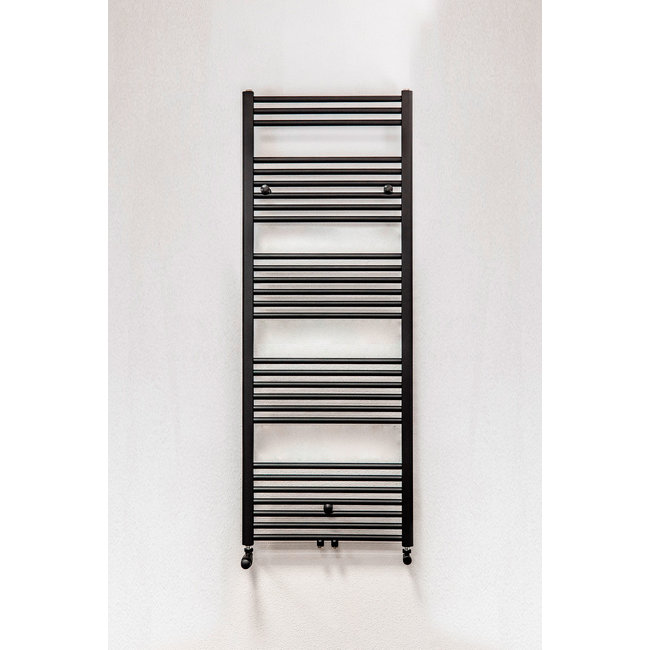  160x50 cm - 906 watts - Radiateur sèche-serviettes Oppio - Noir mat (Ral 9005)