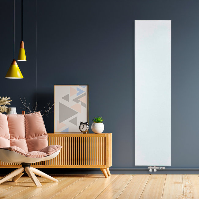  180x50 cm Type 22 - 2492 Watt - ECA Radiateur vertical à façade plate - Blanc (Ral 9016)