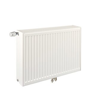 ECA 60x140 cm Type 33 - 4455 Watt - ECA Radiateur à panneaux Compact 8 à façade nervurée - Blanc (Ral 9016)