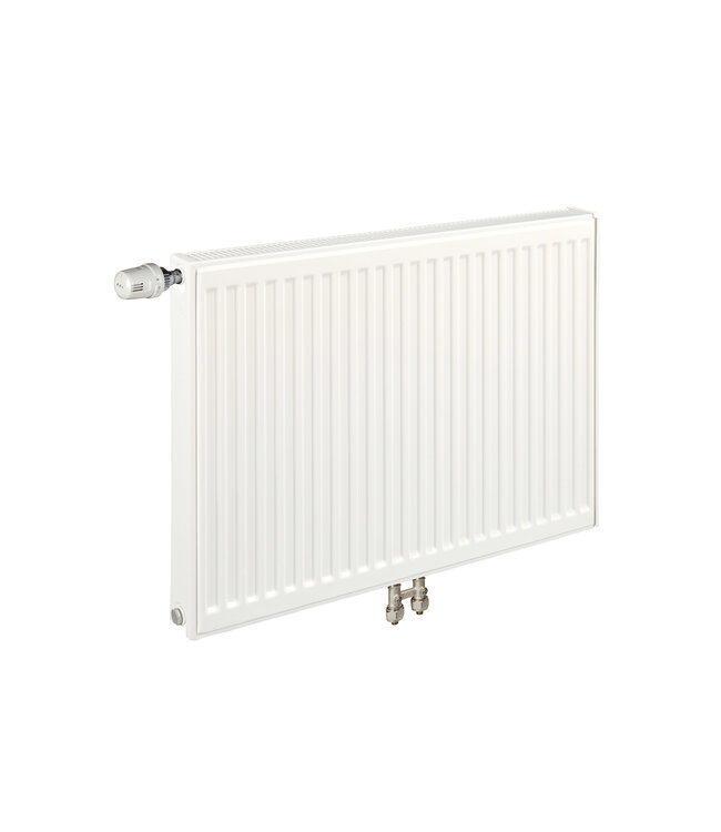  40x100 cm Type 11 - 838 Watt - ECA Paneelradiator Compact 8 geribbelde voorzijde - Wit (Ral 9016)