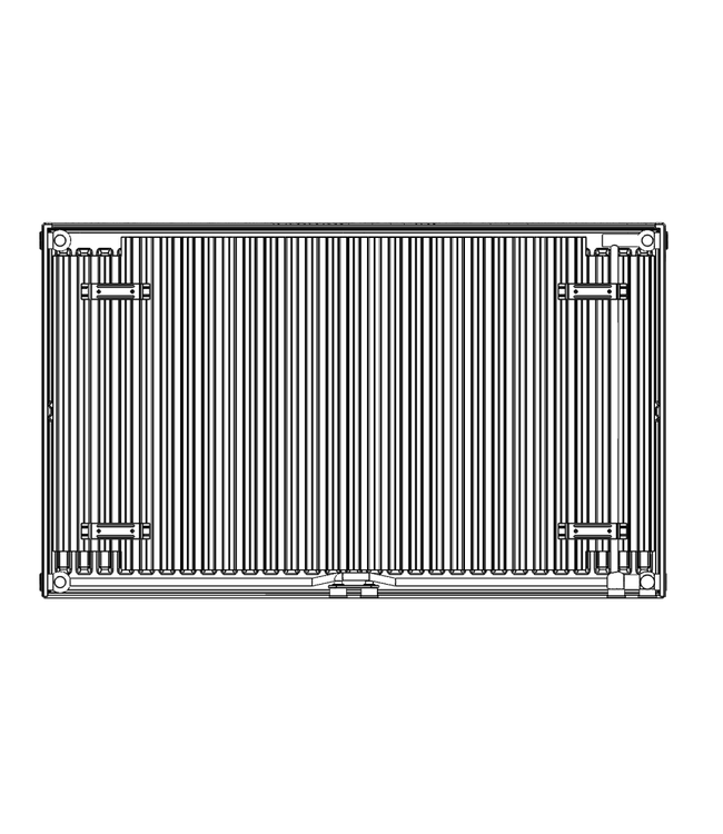  50x120 cm Type 11 - 1210 Watt - ECA Panneau radiateur Compact 8 flat front - Blanc (Ral 9016)
