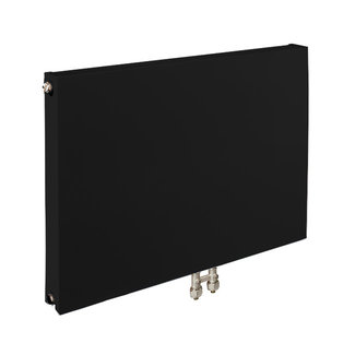 ECA 50x100 cm Type 11 - 1009 Watt - ECA Paneelradiator Compact 8 vlakke voorzijde - Mat Zwart (Ral 9005)