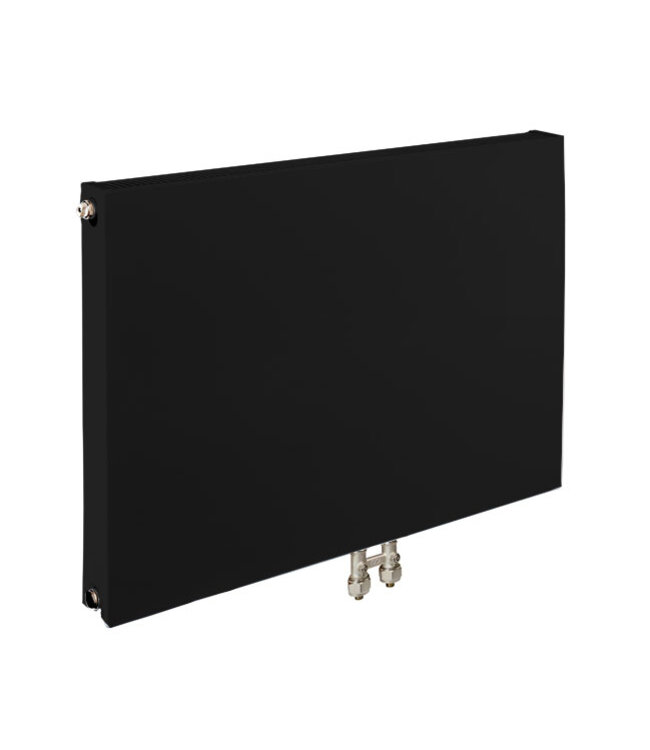  50x260 cm Type 11 - 2622 Watt - ECA Panneau radiateur Compact 8 flat front - Noir mat (Ral 9005)