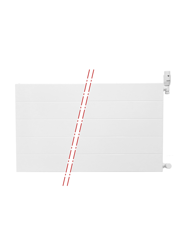  40x160 cm Type 11 - 1340 watts - ECA Radiateur à panneaux Compact 8 rainures - Blanc (Ral 9016)