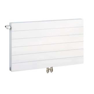 ECA 40x160 cm Type 11 - 1340 Watt - ECA Paneelradiator Compact 8 gegroefde voorzijde - Wit (Ral 9016)