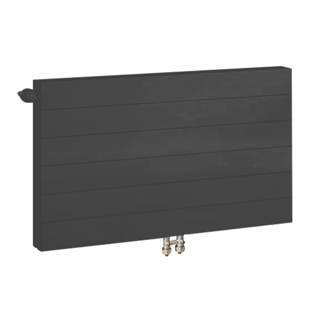  50x80 cm Type 11 - 807 Watt - ECA Radiateur panneau Compact 8 rainures - Noir mat (Ral 9005)