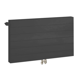 ECA 50x100 cm Type 11 - 1009 Watt - ECA Paneelradiator Compact 8 gegroefde voorzijde - Mat Zwart (Ral 9005)