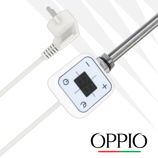  160x50 cm - Oppio Smart Digital Wit (Ral 9016) elektrische handdoekradiator