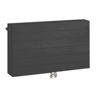 ECA 30x100 cm Type 33 - 1861 watts - Radiateur à panneaux ECA Compact 8 rainures - Noir mat (Ral 9005)