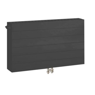 ECA 30x120 cm Type 33 - 2223 Watt - ECA Paneelradiator Compact 8 gegroefde voorzijde - Mat Zwart (Ral 9005)