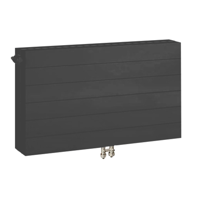  30x120 cm Type 33 - 2223 watts - Radiateur à panneaux ECA Compact 8 rainures - Noir mat (Ral 9005)