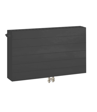 ECA 40x180 cm Type 33 - 4138 Watt - ECA Paneelradiator Compact 8 gegroefde voorzijde - Mat Zwart (Ral 9005)