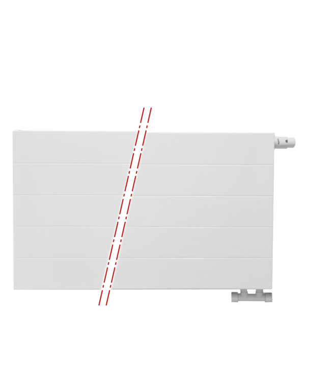  30x180 cm Type 33 - 3310 watts - ECA Radiateur à panneaux Compact 8 rainures - Blanc (Ral 9016)