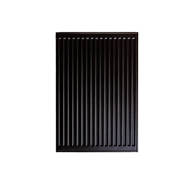  90x40 cm Type 22 - 1247 watts - ECA Panneau radiateur Compact 8 façade nervurée - Noir mat (Ral 9005)