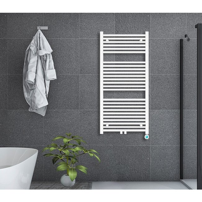  120x50 cm - Radiateur sèche-serviettes électrique Oppio ECO Digital White (Ral 9016)