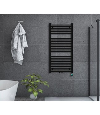 Oppio 120x40 cm - Radiateur sèche-serviettes électrique Oppio ECO Digital Matt Black (Ral 9005)