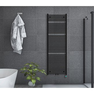 Oppio 160x50 cm - Radiateur sèche-serviettes électrique Oppio ECO Digital Matt Black (Ral 9005)