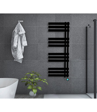 Oppio 140x50 cm - Radiateur sèche-serviettes électrique Oppio Elite ECO Digital - Noir mat (Ral 9005)