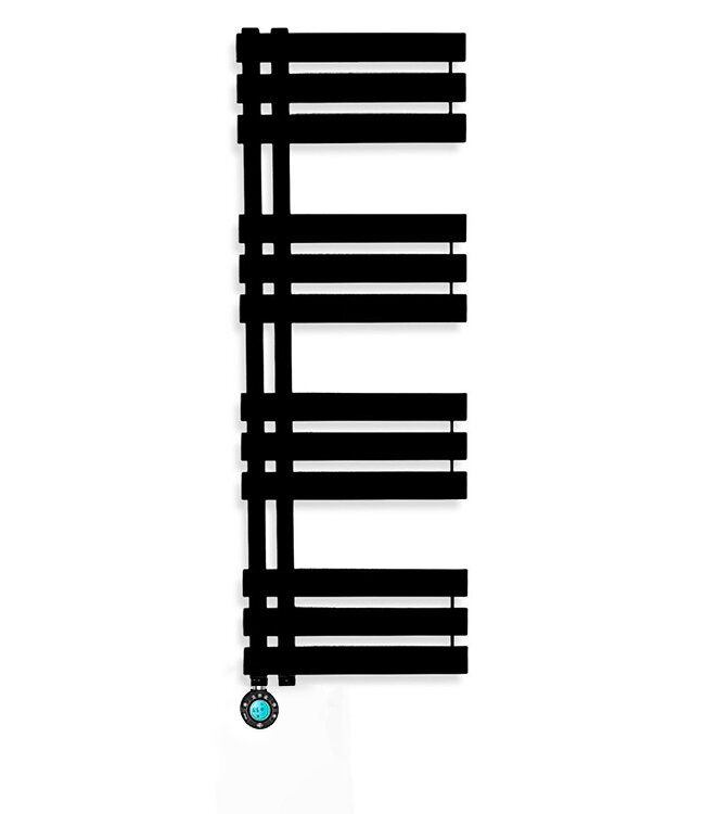  164x60 cm – Radiateur sèche-serviettes électrique WiFi Oppio Elite ECO Digital – Noir Mat (RAL 9005)