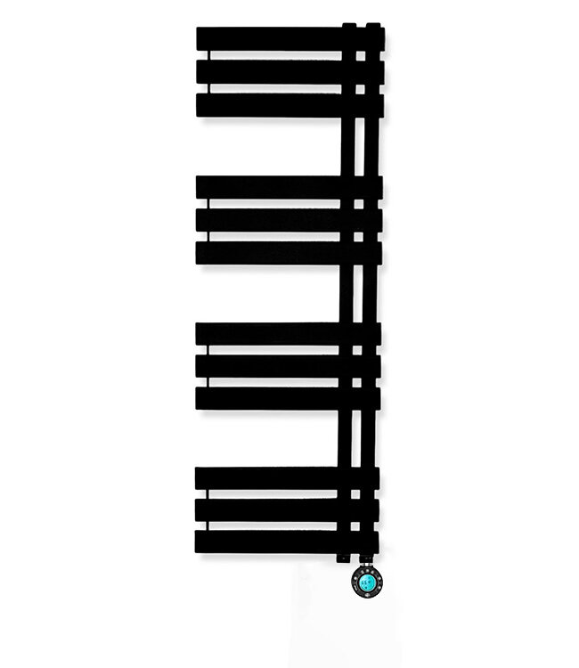  164x60 cm – Radiateur sèche-serviettes électrique WiFi Oppio Elite ECO Digital – Noir Mat (RAL 9005)
