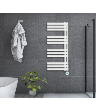 Oppio 140x60 cm - Radiateur sèche-serviettes électrique Oppio Elite Digital ECO - Blanc (Ral 9016)