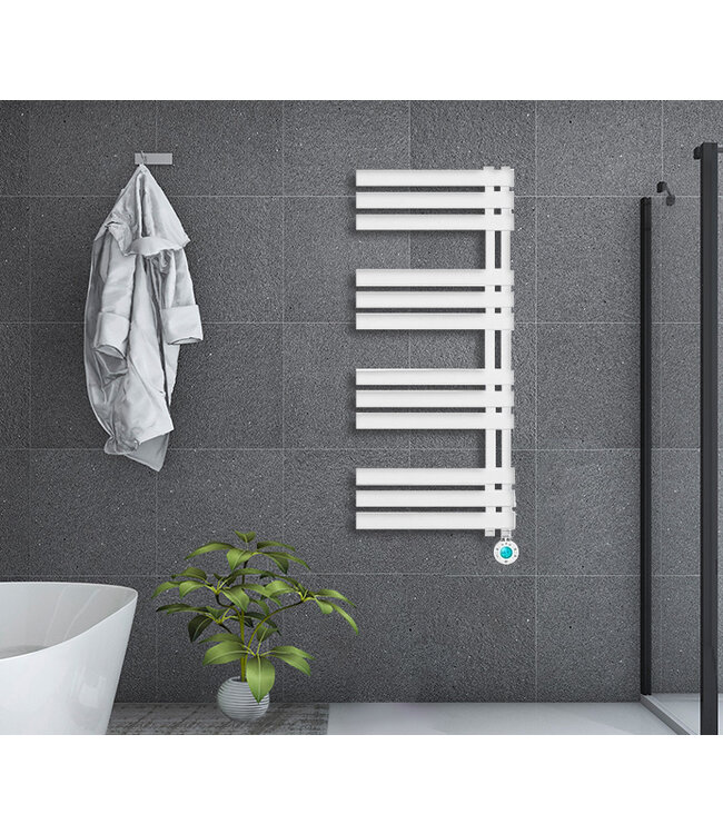  164x60 cm - Oppio Elite ECO Digital WiFi elektrische handdoekradiator - Wit (Ral 9016)