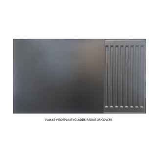 Oppio 30x100 cm - Cache-radiateur plat - Noir (RAL 9005)