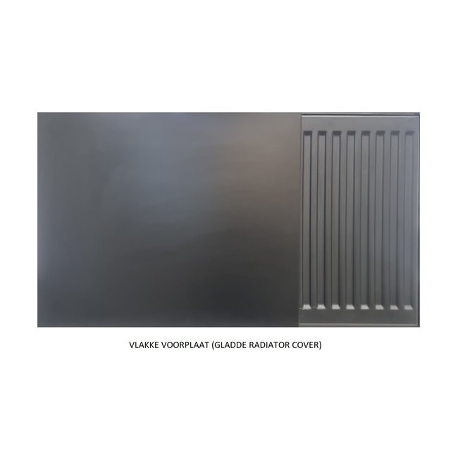  30x100 cm - Radiator Cover Flat (Vlakke voorplaat) - Zwart (RAL 9005)