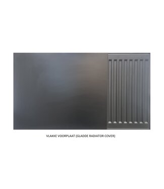Oppio 40x120 cm - Radiator Cover Flat (Vlakke voorplaat) - Zwart (RAL 9005)