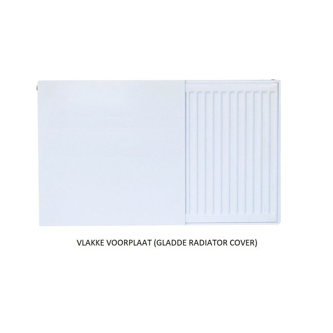  30x80 cm - Radiator Cover Flat (Vlakke voorplat) - Wit (RAL 9016)