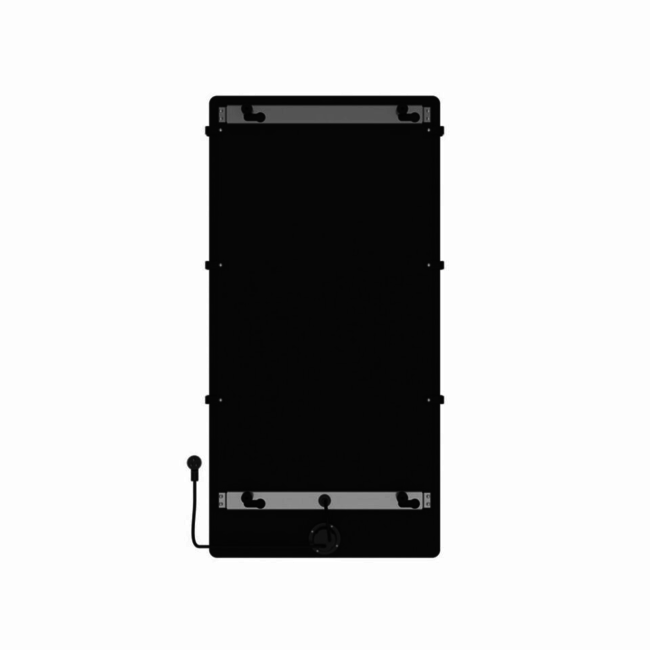  120x60 cm - Radiateur électrique E-panel 750 Watt - Noir mat