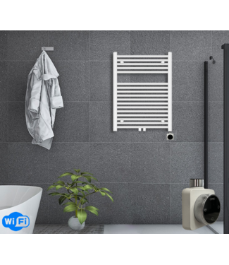 Oppio 80x50 cm - Radiateur sèche-serviettes électrique Oppio Smart WiFi White (Ral 9016)