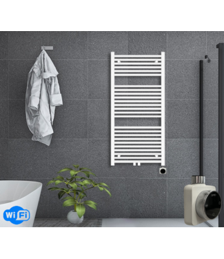 Oppio 120x50 cm - Radiateur sèche-serviettes électrique Oppio Smart WiFi White (Ral 9016)