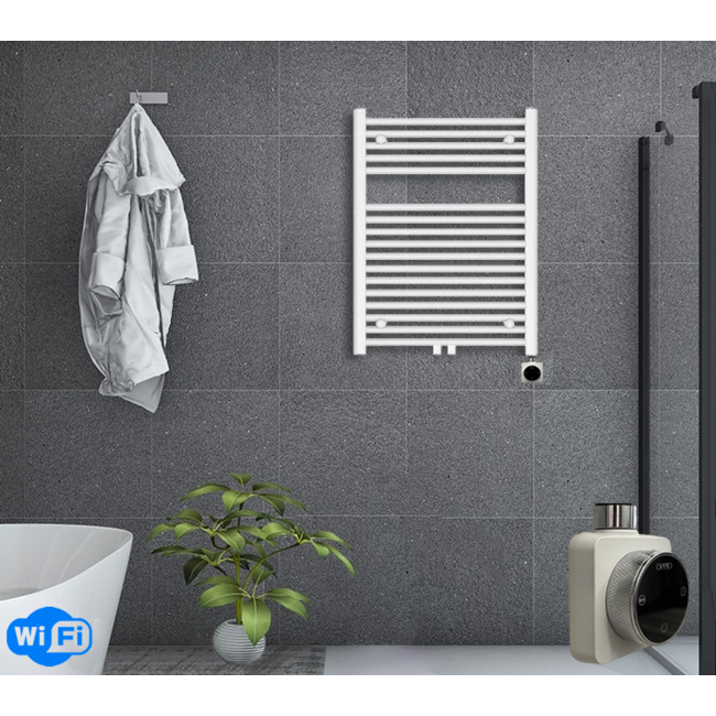 80x60 cm - Oppio Smart WiFi Wit (Ral 9016) elektrische handdoekradiator