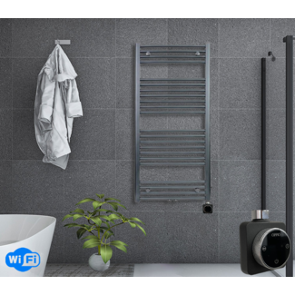 Oppio 120x50 cm - Radiateur sèche-serviettes électrique Oppio Smart WiFi Anthracite