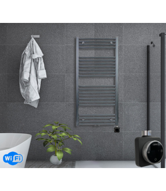 Oppio 120x60 cm - Radiateur sèche-serviettes électrique Oppio Smart WiFi Anthracite