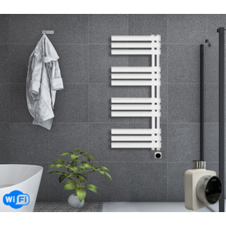 Oppio 115x40 cm - Oppio Elite Smart WiFi elektrische handdoekradiator - Wit (Ral 9016)