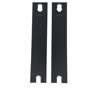 ECA Jeu de plaques latérales pour radiateurs à panneau noir type 22 - 500 mm - Couleur Noir (RAL 9005)