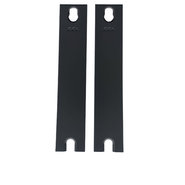  Jeu de plaques latérales pour radiateurs à panneau noir type 22 - 500 mm - Couleur Noir (RAL 9005)