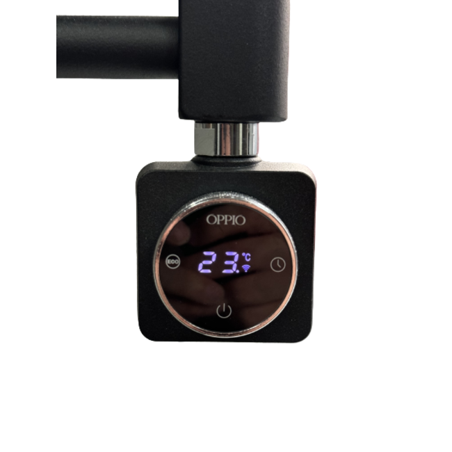  115x50 cm - Radiateur sèche-serviettes électrique Oppio Smart WiFi Digital - Noir (RAL 9005)