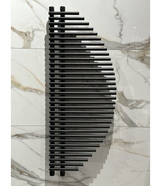 Oppio 125x50 cm - 875 Watt - Oppio Harp Handdoekradiator - Zwart (RAL 9005)