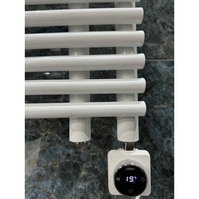  125x50 cm - Radiateur sèche-serviettes électrique Oppio Harp Smart WiFi - Blanc (Ral 9016)