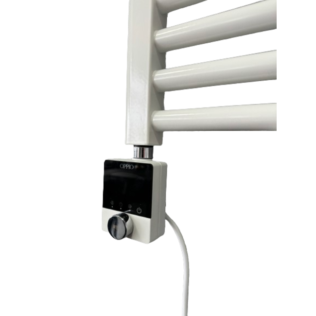  115x50 cm - Radiateur sèche-serviettes électrique Oppio Elite Future Blanc (Ral 9016) 723 Watt