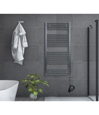 Oppio 120x60 cm - Radiateur sèche-serviettes électrique Oppio E-Basic Anthracite Mat (Ral 7016) 794 Watt