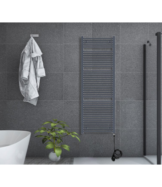 Oppio 160x60 cm - Radiateur sèche-serviettes électrique Oppio E-Basic Anthracite Mat (Ral 7016) 1072 Watt